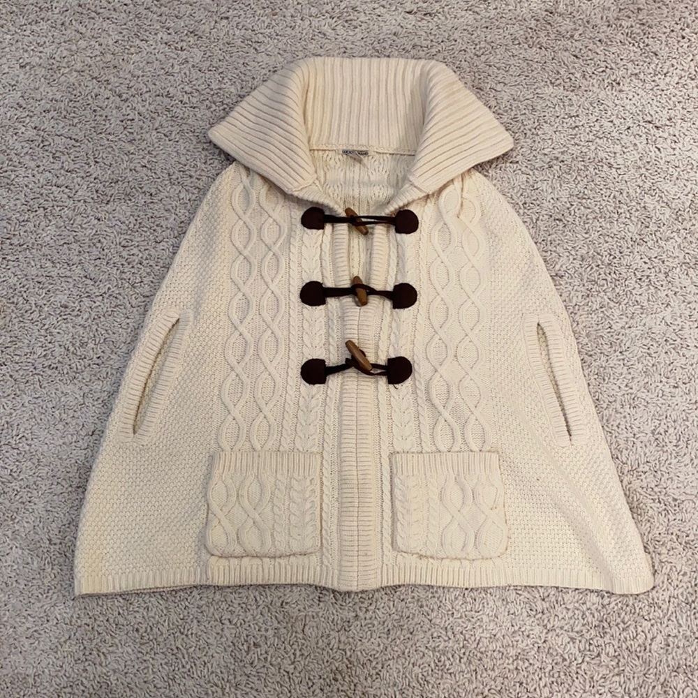 Lucky brand wool toggle poncho